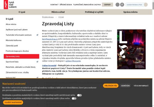 Zobrazit webové stránky Listy - Lysá nad Labem