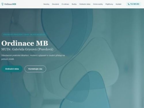 Praktický lékař pro dospělé Ordinace MB, s.r.o. - MUDr. Gabriela Pravdová