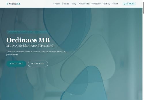 Zobrazit webové stránky Praktický lékař pro dospělé Ordinace MB, s.r.o. - MUDr. Gabriela Pravdová