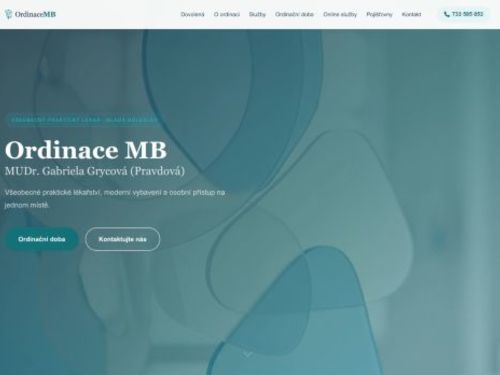 Praktický lékař pro dospělé Ordinace MB, s.r.o. - MUDr. Gabriela Pravdová
