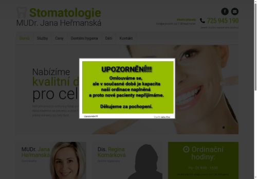 Zobrazit webové stránky Stomatologická ordinace - MUDr. Jana Heřmanská
