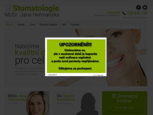 Stomatologická ordinace - MUDr. Jana Heřmanská