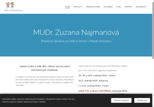 Zobrazit webové stránky Praktický lékař pro děti a dorost - MUDr. Zuzana Najmanová