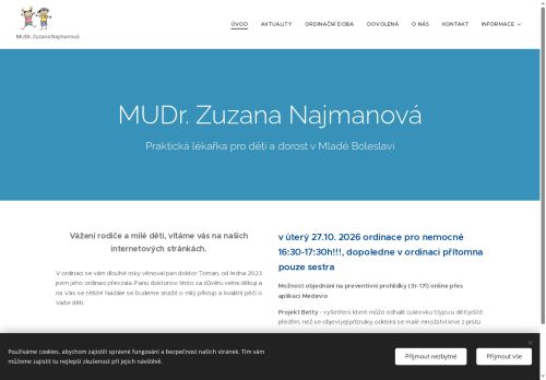 Zobrazit webové stránky Praktický lékař pro děti a dorost - MUDr. Zuzana Najmanová