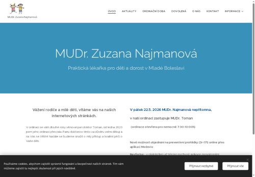 Zobrazit webové stránky Praktický lékař pro děti a dorost - MUDr. Zuzana Najmanová