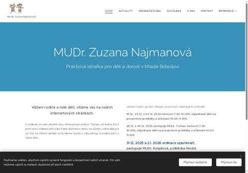 Zobrazit webové stránky Praktický lékař pro děti a dorost - MUDr. Zuzana Najmanová