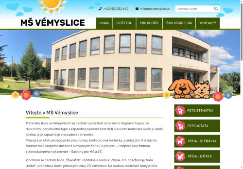 Mateřská škola Vémyslice, okres Znojmo, příspěvková organizace nabízí práci na pozici Asistent/ka pedagoga  (§5 odst.3) v obci Vémyslice