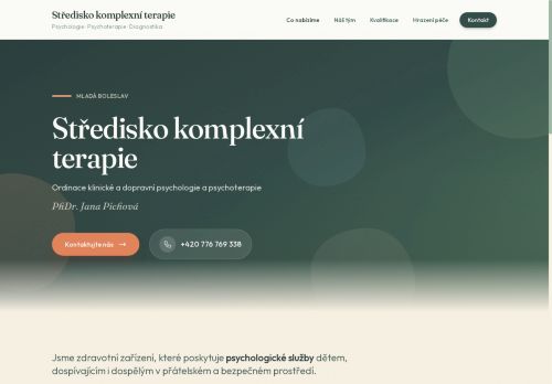 Zobrazit webové stránky Ordinace klinické a dopravní psychologie a psychoterapie Středisko komplexní terapie s.r.o. - PhDr. Jana Pichová