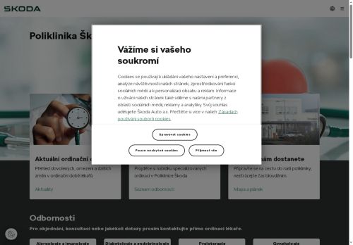Zobrazit webové stránky Poliklinika Škoda Mladá Boleslav