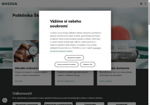 Zobrazit webové stránky Poliklinika Škoda Mladá Boleslav