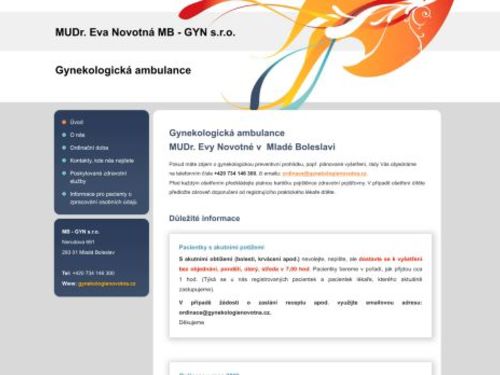 Gynekologická ambulance MB - GYN s.r.o. - MUDr. Eva Novotná