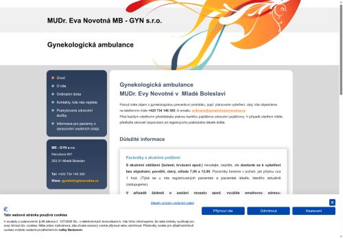 Zobrazit webové stránky Gynekologická ambulance MB - GYN s.r.o. - MUDr. Eva Novotná