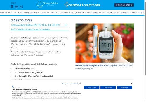 Zobrazit webové stránky Ambulance diabetologie a podiatrie Klinika Dr. Pírka - MUDr. Martina Košková