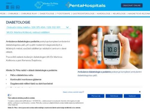 Ambulance diabetologie a podiatrie Klinika Dr. Pírka - MUDr. Martina Košková