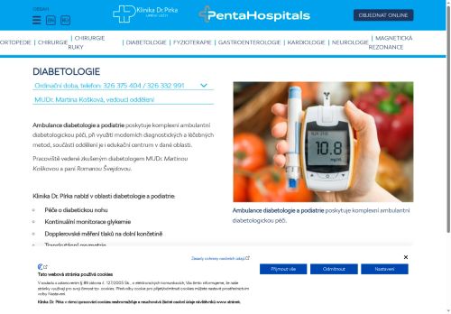 Zobrazit webové stránky Ambulance diabetologie a podiatrie Klinika Dr. Pírka - MUDr. Martina Košková