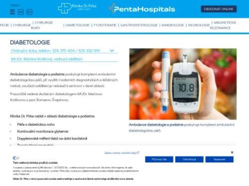Ambulance diabetologie a podiatrie Klinika Dr. Pírka - MUDr. Martina Košková