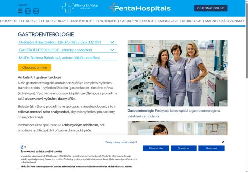 Zobrazit webové stránky Gastroenterologická ambulance - Klinika Dr. Pírka