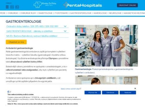Gastroenterologická ambulance - Klinika Dr. Pírka
