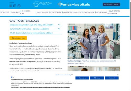 Zobrazit webové stránky Gastroenterologická ambulance - Klinika Dr. Pírka
