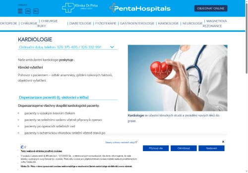 Zobrazit webové stránky Kardiologická ambulance - Klinika Dr. Pírka