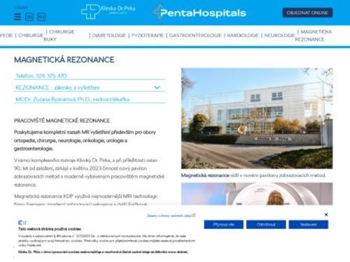 Magnetická rezonance Klinika Dr. Pírka