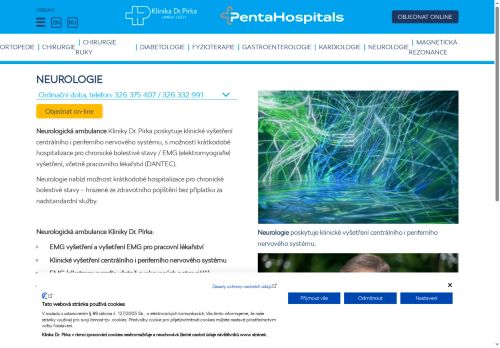 Zobrazit webové stránky Neurologická ambulance Klinika Dr. Pírka - MUDr. Věra Najmonová, MUDr. Jana Horáková