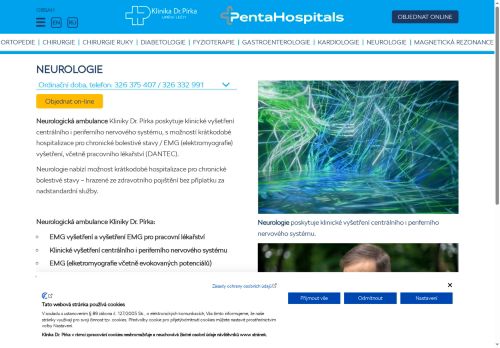 Zobrazit webové stránky Neurologická ambulance Klinika Dr. Pírka - MUDr. Věra Najmonová, MUDr. Jana Horáková