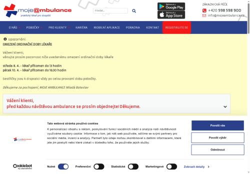 Zobrazit webové stránky Praktický lékař pro dospělé MOJE AMBULANCE