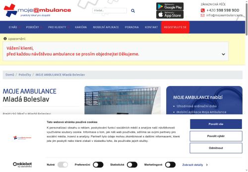Zobrazit webové stránky Praktický lékař pro dospělé MOJE AMBULANCE