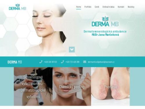 Kožní ambulance DERMA MB - MUDr. Jana Marčeková