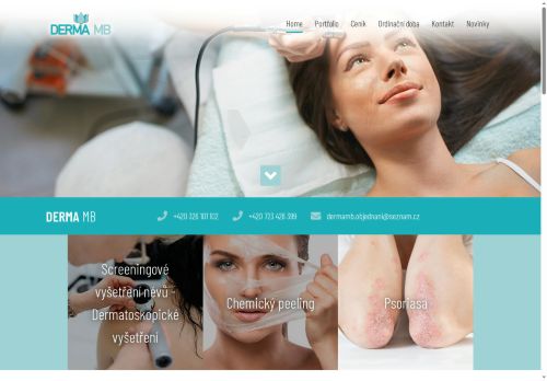 Zobrazit webové stránky Kožní ambulance DERMA MB - MUDr. Jana Marčeková