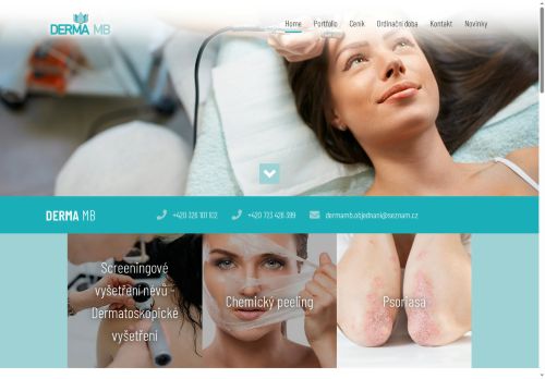 Zobrazit webové stránky Kožní ambulance DERMA MB - MUDr. Jana Marčeková