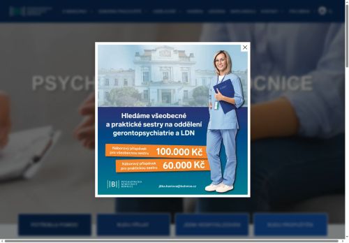 Psychiatrická nemocnice Bohnice nabízí práci na pozici Praktické sestry v obci Praha