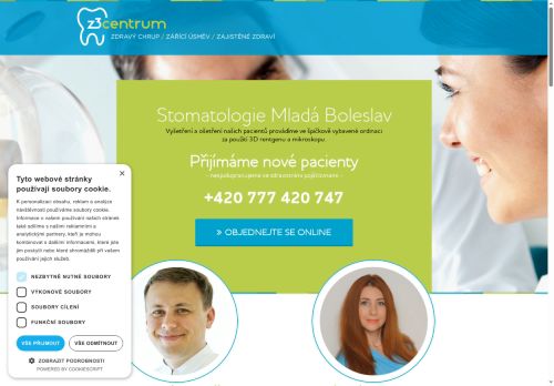 Zobrazit webové stránky Stomatologie Z3 Centrum - Dr. Mikalai Karalevich