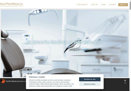 Zobrazit webové stránky Centrum stomatologie Dent Pro Medical s.r.o. - MDDr. Jana Herinková, MUDr. et MUDr. Miloš Straka, MDDr. Martina Nastoupilová, Dis., MDDr. Tereza Bečvaříková