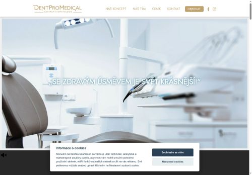 Zobrazit webové stránky Centrum stomatologie Dent Pro Medical s.r.o. - MDDr. Jana Herinková, MUDr. et MUDr. Miloš Straka, MDDr. Martina Nastoupilová, Dis., MDDr. Tereza Bečvaříková