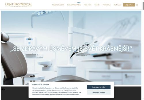 Zobrazit webové stránky Centrum stomatologie Dent Pro Medical s.r.o. - MDDr. Jana Herinková, MUDr. et MUDr. Miloš Straka, MDDr. Martina Nastoupilová, Dis., MDDr. Tereza Bečvaříková