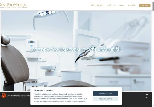Zobrazit webové stránky Centrum stomatologie Dent Pro Medical s.r.o. - MDDr. Jana Herinková, MUDr. et MUDr. Miloš Straka, MDDr. Martina Nastoupilová, Dis., MDDr. Tereza Bečvaříková