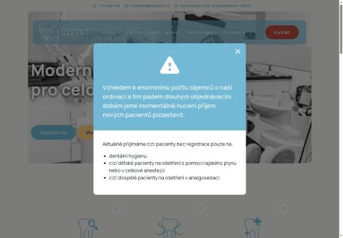Zobrazit webové stránky Zubní ordinace FOXDENT - MDDr. Tereza Schánilcová, MDDr. Veronika Hlavatá, MDDr. Kateřina Čermáková, MDDr. František Lederer