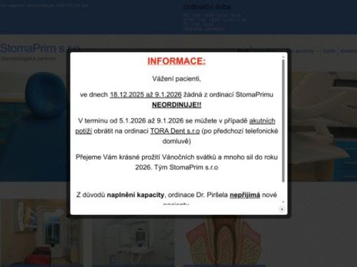 Stomatologické centrum StomaPrim s.r.o. - MUDr. MDDr. Karel Piršel
