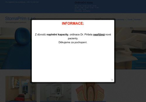 Zobrazit webové stránky Stomatologické centrum StomaPrim s.r.o. - MUDr. MDDr. Karel Piršel