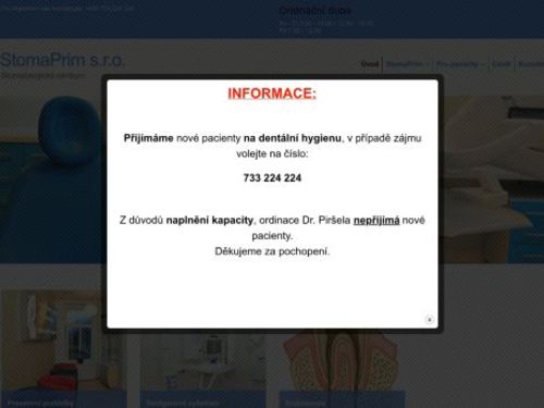 Stomatologické centrum StomaPrim s.r.o. - MUDr. MDDr. Karel Piršel