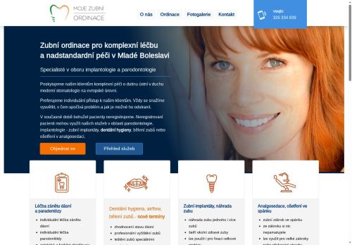 Zobrazit webové stránky Stomatologie MOJE ZUBNÍ s.r.o. - MUDr. Kristýna Školová, MUDr. Hana Nováková