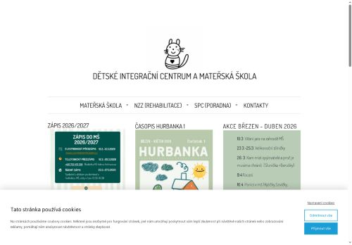 Webové stránky Dětské integrační centrum a mateřská škola, s.r.o., Praha
