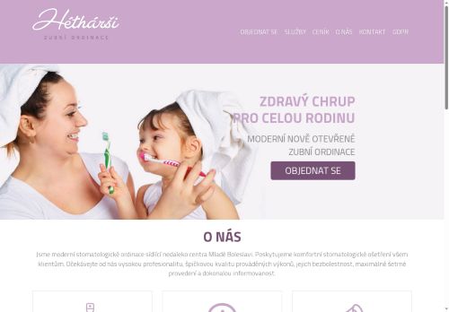 Zobrazit webové stránky Zubní ordinace Héthárši - MDDr. Anna Héthárši, MDDr. Jana Jenišová