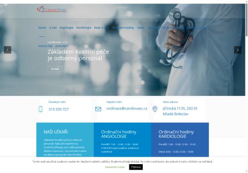 Zobrazit webové stránky Kardiologická ambulance CardioVasc - MUDr. Petra Indruchová
