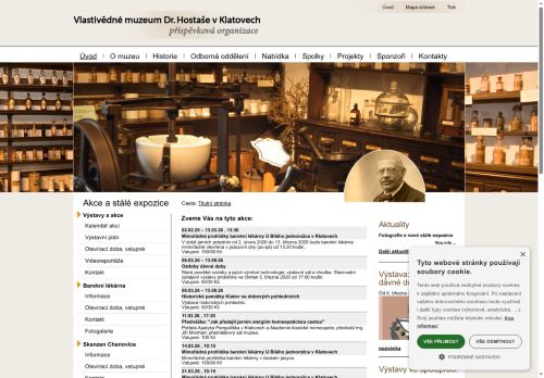 Webové stránky Vlastivědné muzeum Dr. Hostaše v Klatovech, příspěvková organizace, Chanovice