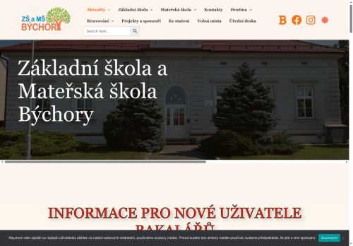 Základní škola a Mateřská škola Býchory, okres Kolín, příspěvková organizace nabízí práci na pozici Učitelka mateřské školy (m//ž) v obci Býchory