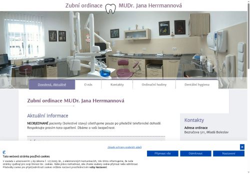 Zobrazit webové stránky Zubní ordinace - MUDr. Jana Herrmannová