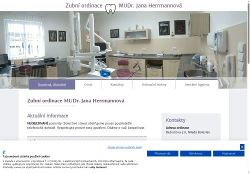 Zobrazit webové stránky Zubní ordinace - MUDr. Jana Herrmannová